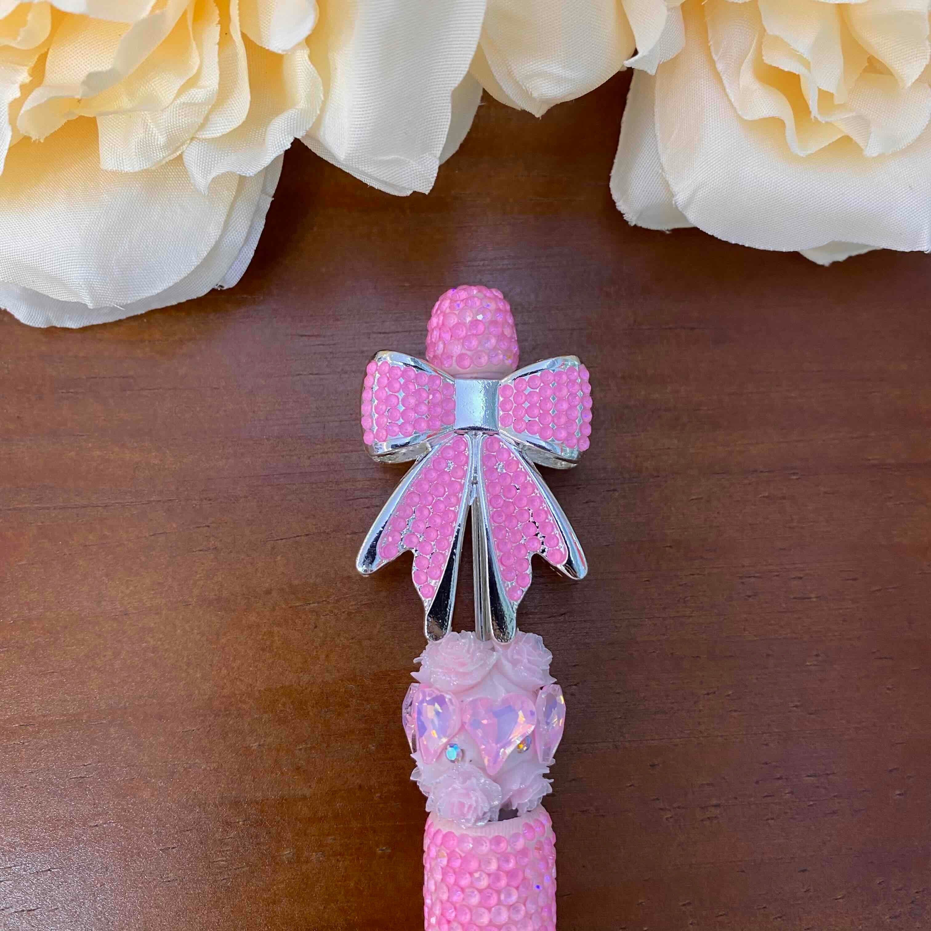 FS20629-Rhinestone Bow Metal Beads