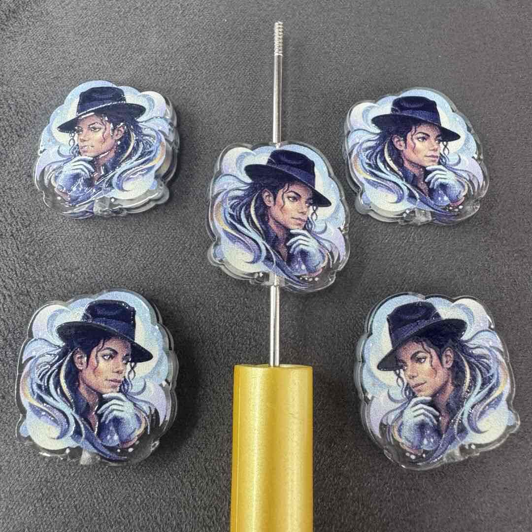 FS20264-Michael Jackson Acrylic Focal Beads