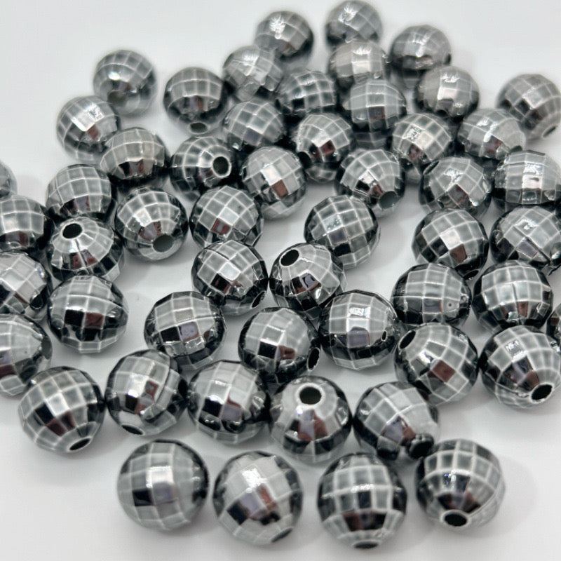 FS2455-16mm Metallic Disco Acrylic Beads Fit For Beadable Pens