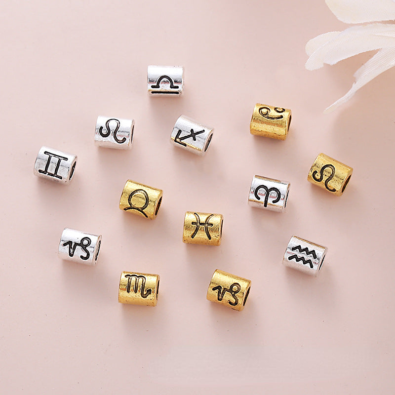 36 Pcs Mixed Sliver Gold Metal   Western  Zodiac Spacers
