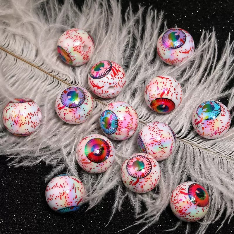 FS19380-16mm Mixed Eye Ball Halloween Acrylic Beads