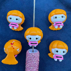 3D Handpainted Acrylic Beads, suitable for making key pendants