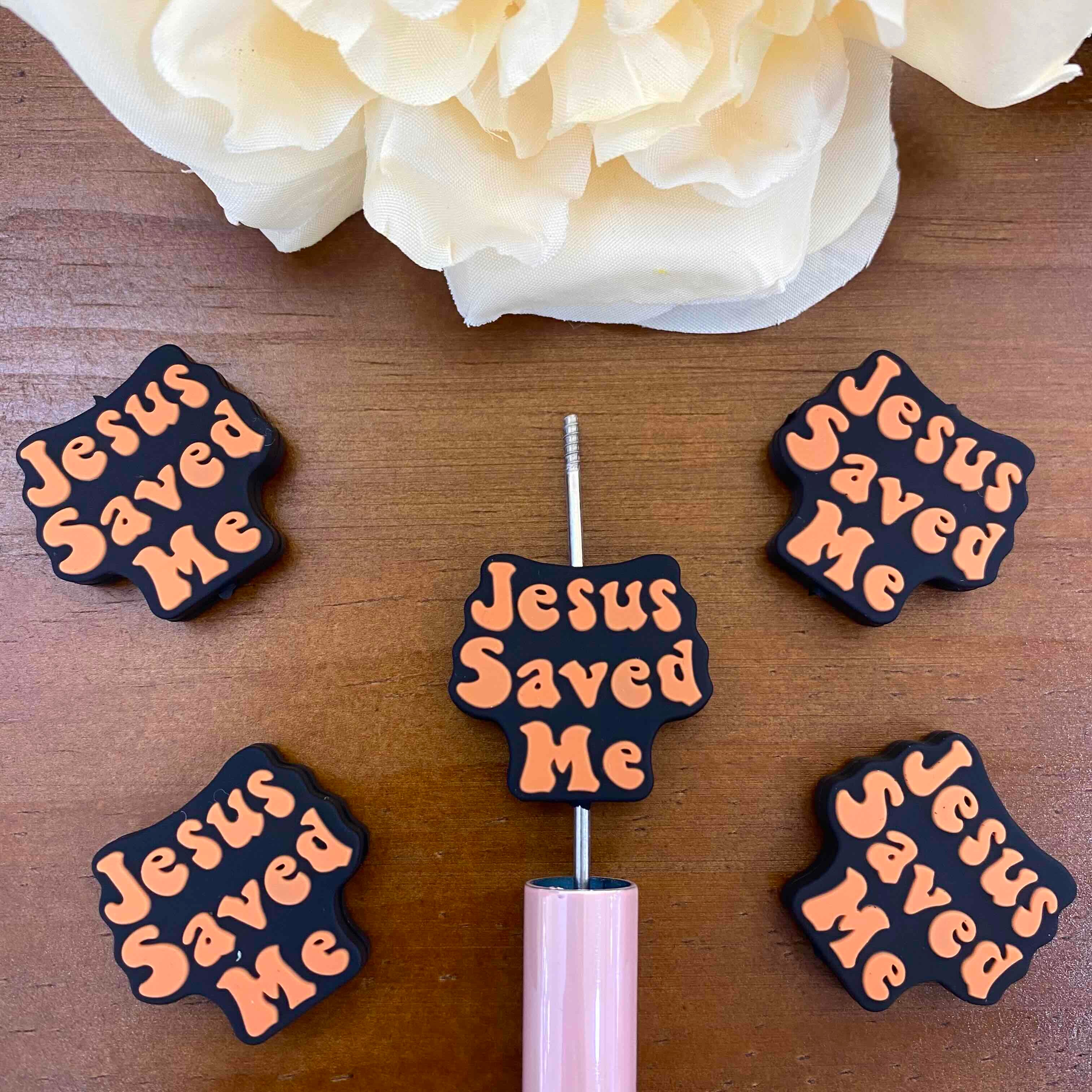 FS20165-Religious Jesus Flat Silicone Focal Beads