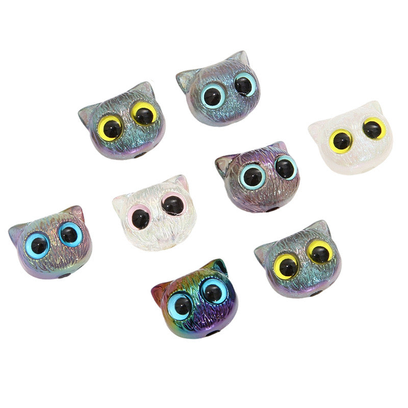 FS2310-Random Mixed Color Cat Acrylic Beads Fit For Beadable Pens