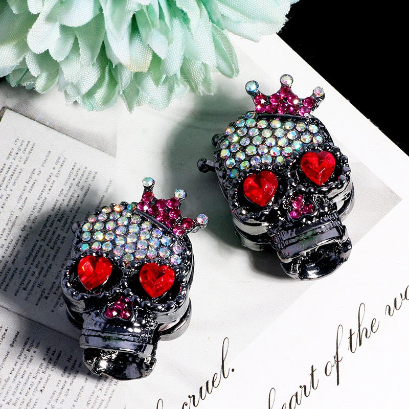 FS19375-About 29*19*16mm Halloween Skull Metal Beads