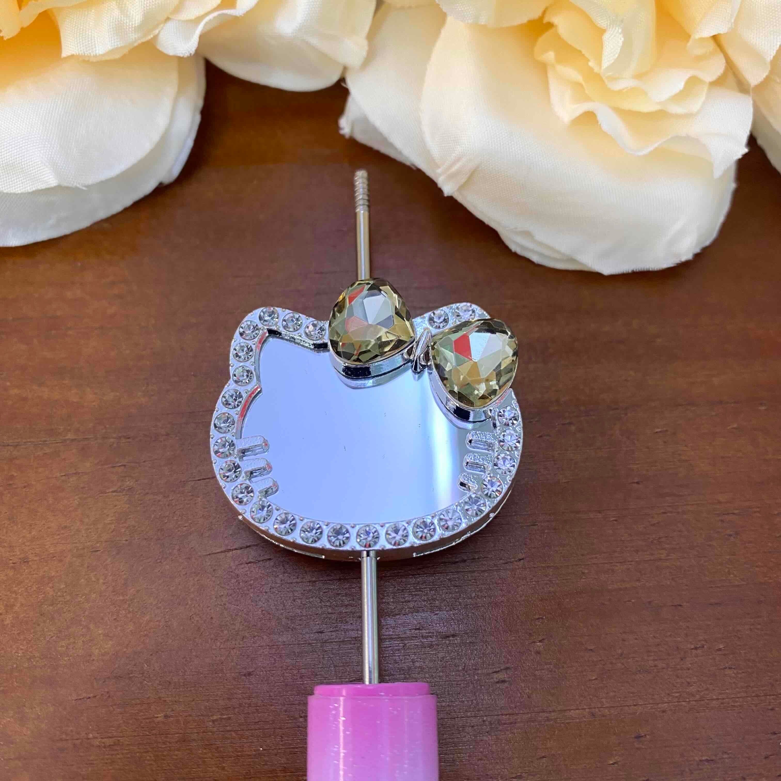 FS20630-Hello Kitty Mirror Metal Beads
