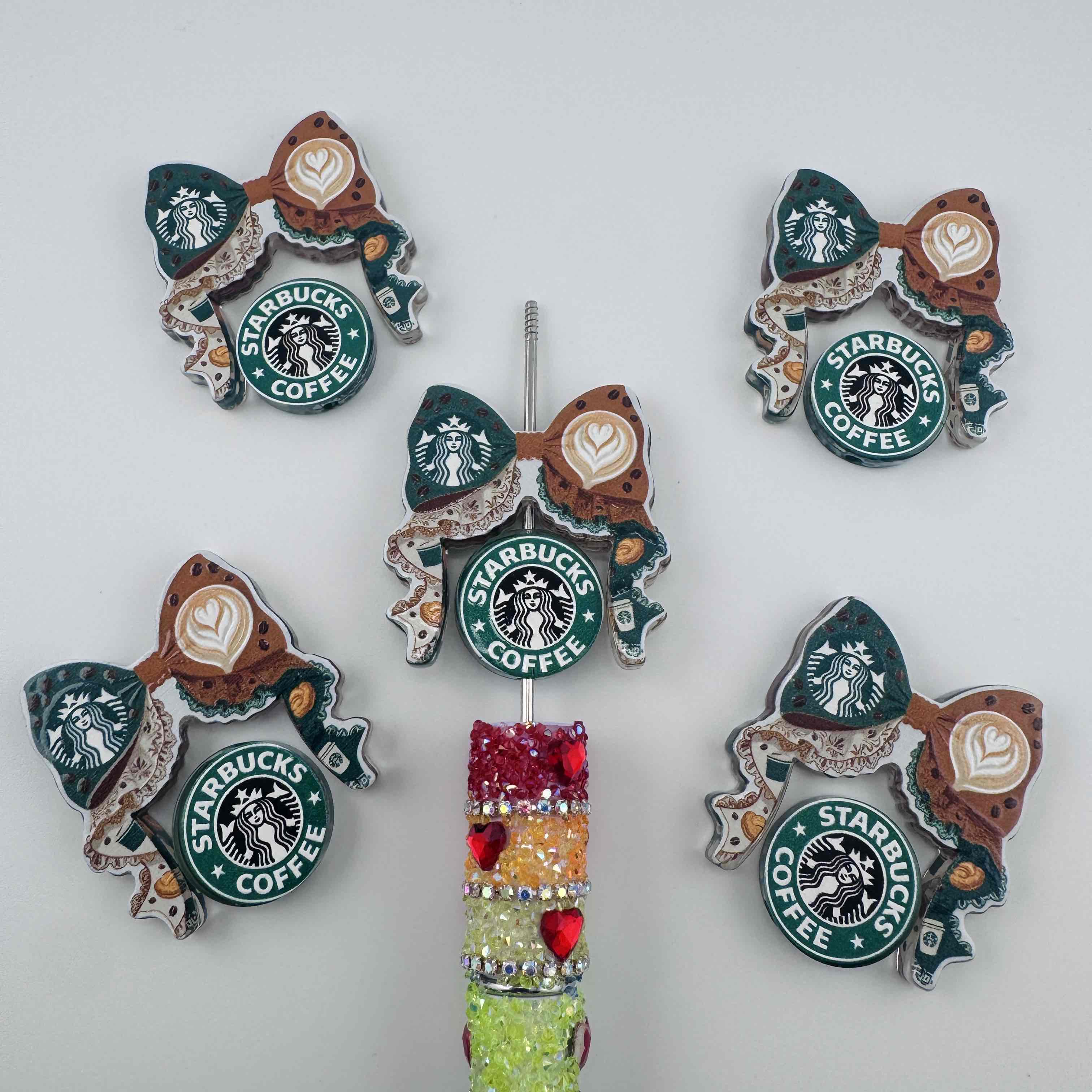 FS20037-Starbucks Coffee Acrylic Focal Beads