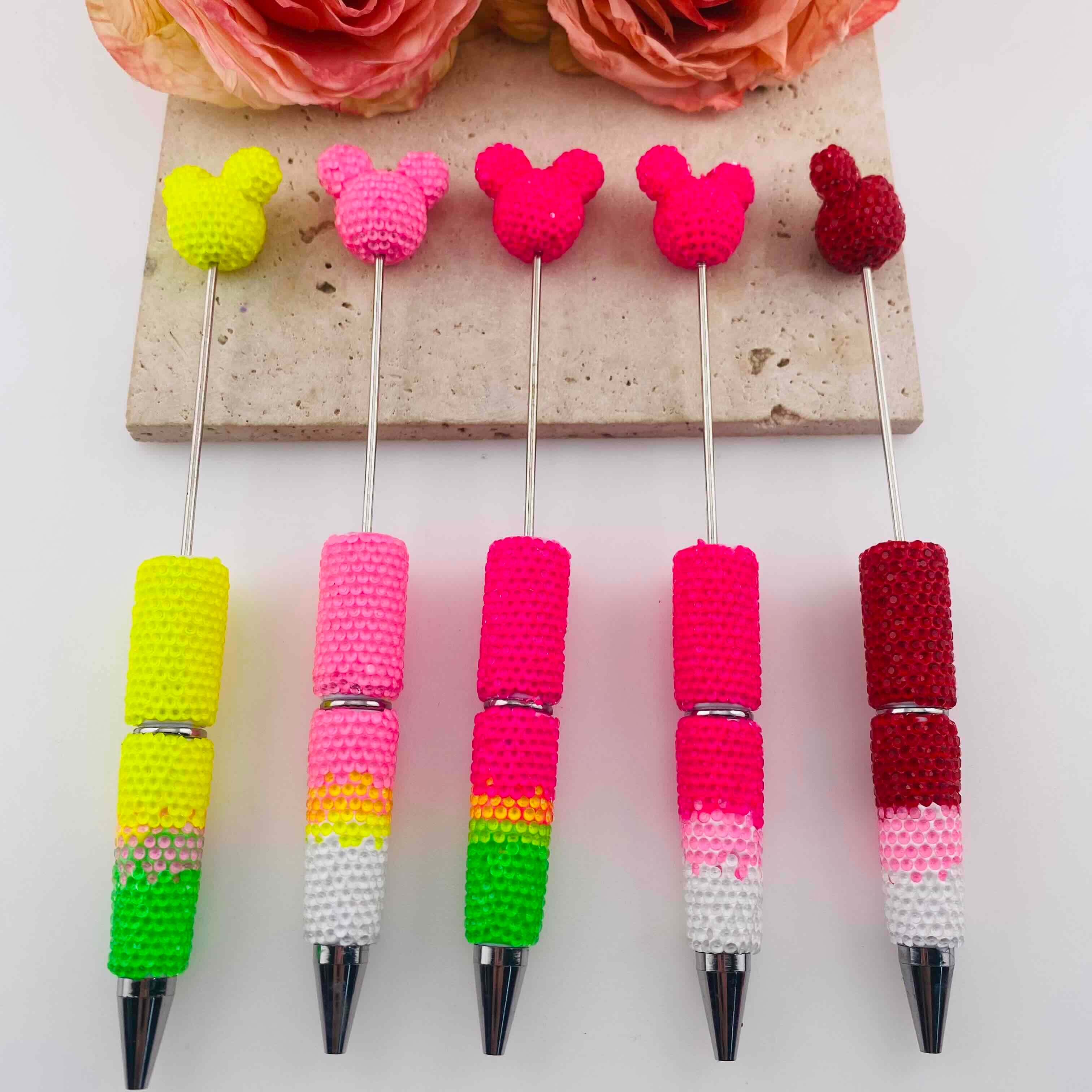 FS19783-Fluorescent Mickey Rhinestone Mixed Color Pens
