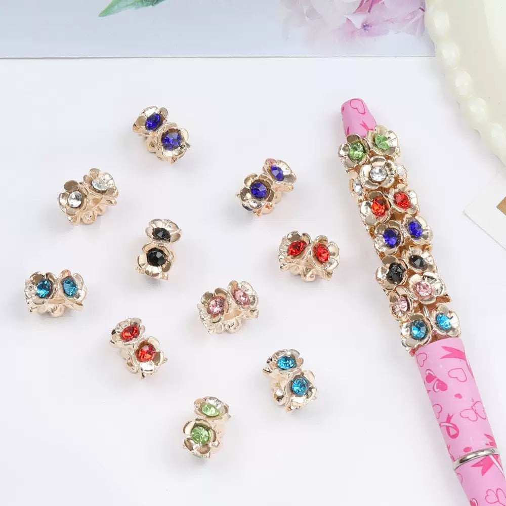 FS5141- 16mm Metal Beads Inlaid With Diamonds Zoe's DIY Shop
