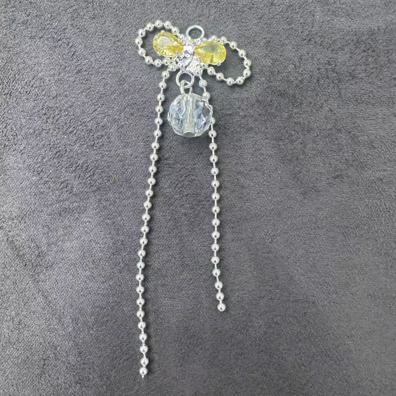 Crystal Glass Metal Charms For Making Earrings Or Pen Charms