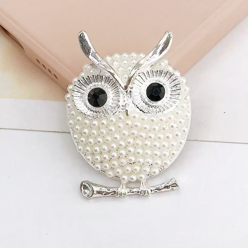 FS4451- Pearl Owl Alloy Charms Pearl Pearl Alloy Charms