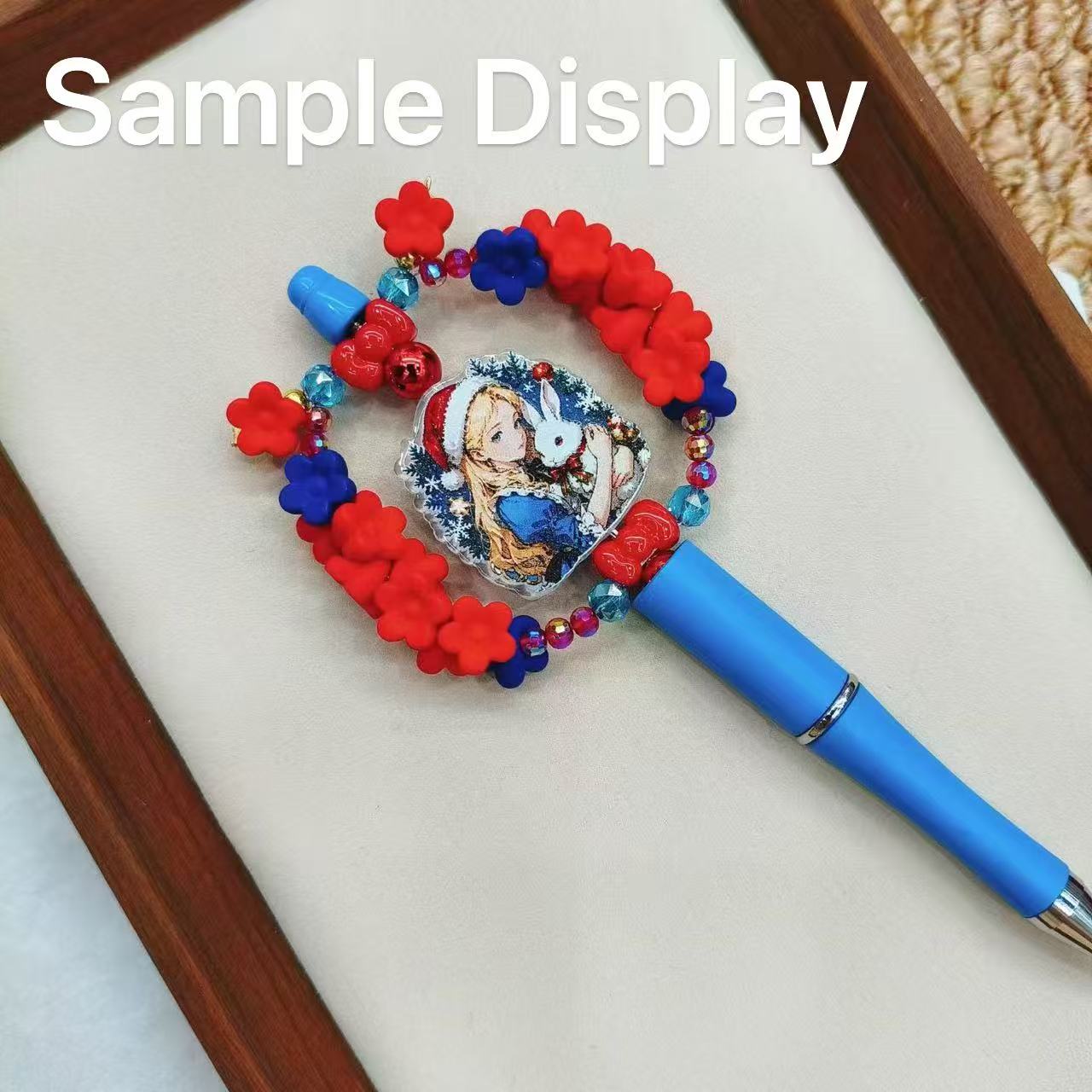 Christmas Fairy Tale Girl Acrylic Beads - Used For Decorating Beaded Pens And Keychains,Random Mix