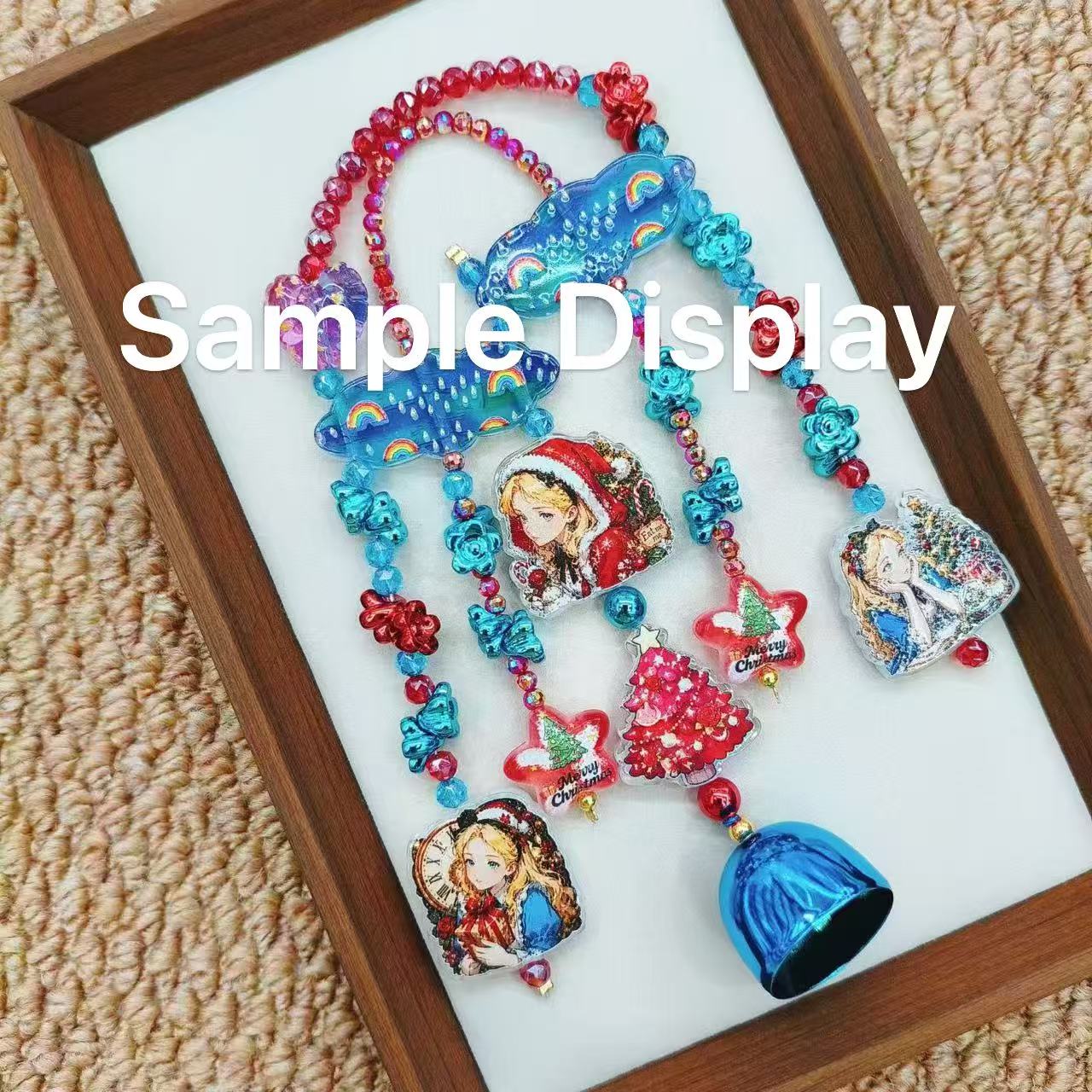 Christmas Fairy Tale Girl Acrylic Beads - Used For Decorating Beaded Pens And Keychains,Random Mix
