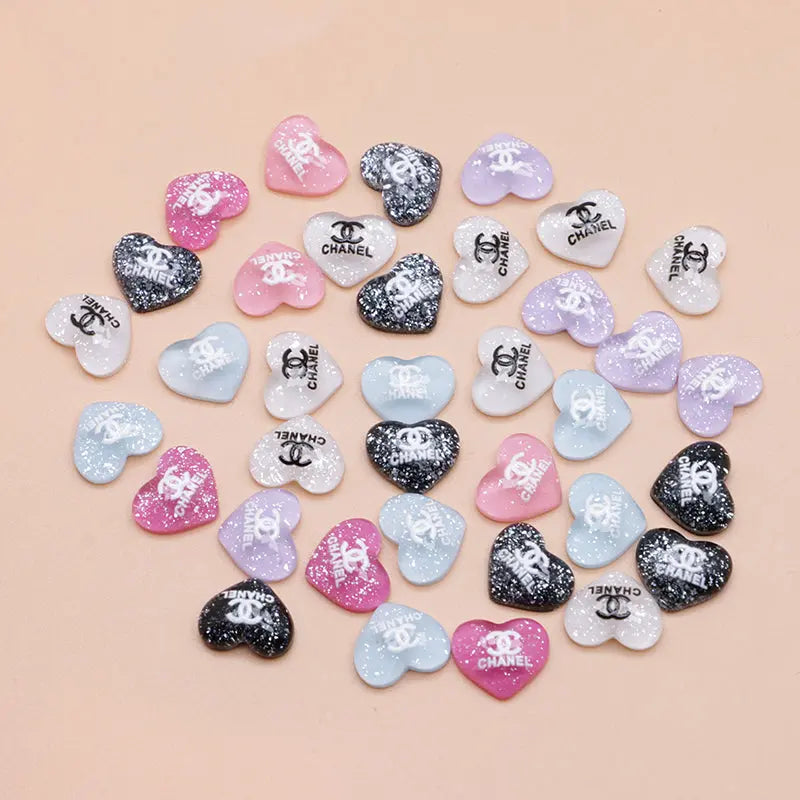 10*11 Heart Nail Charms For DIY Project Zoe's DIY Shop