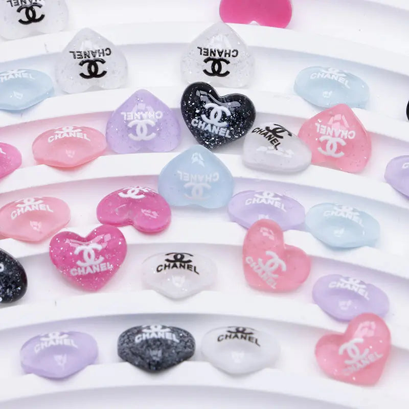 10*11 Heart Nail Charms For DIY Project Zoe's DIY Shop