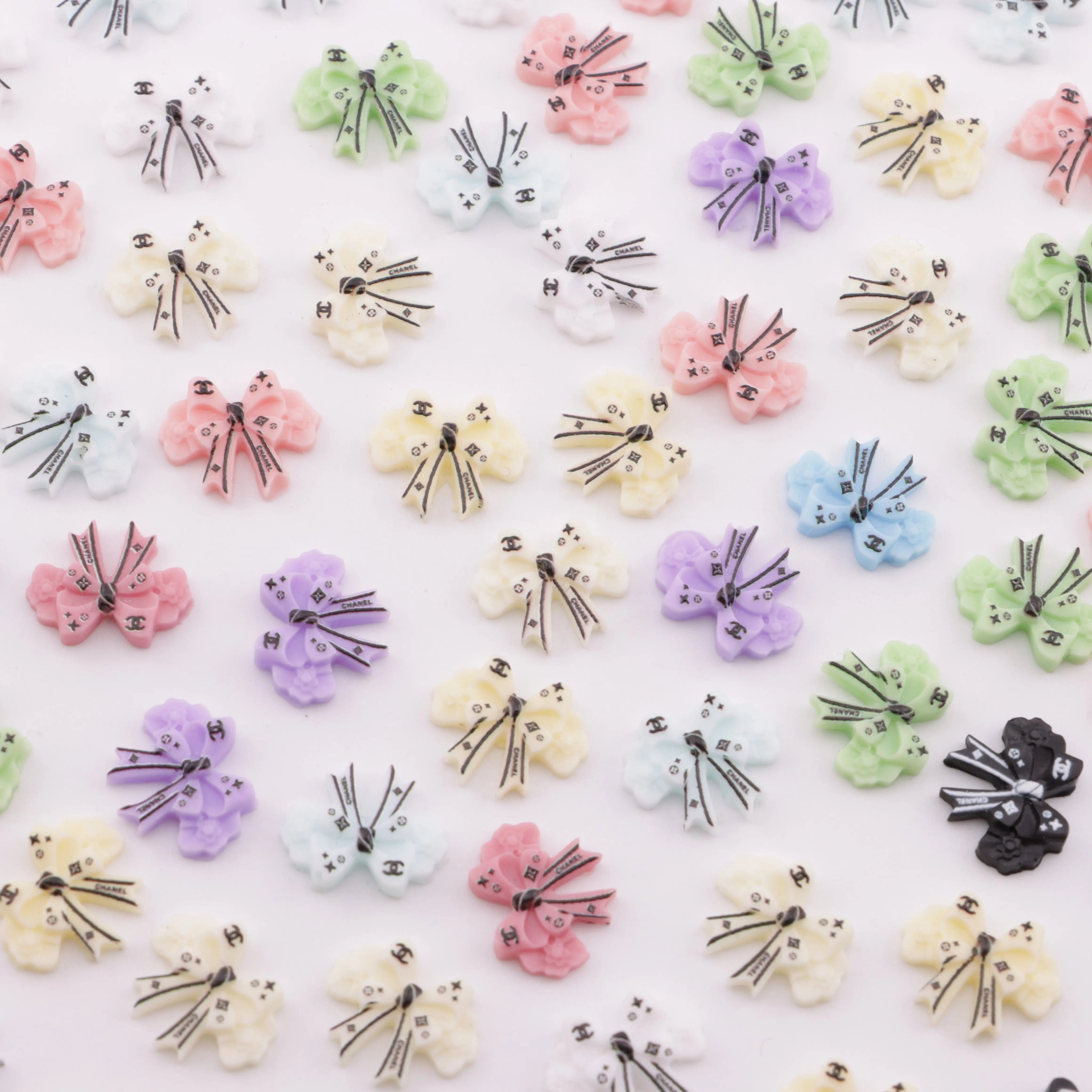 10*13mm Cc Bowknot Resin Nail Stickers Zoe's DIY Shop