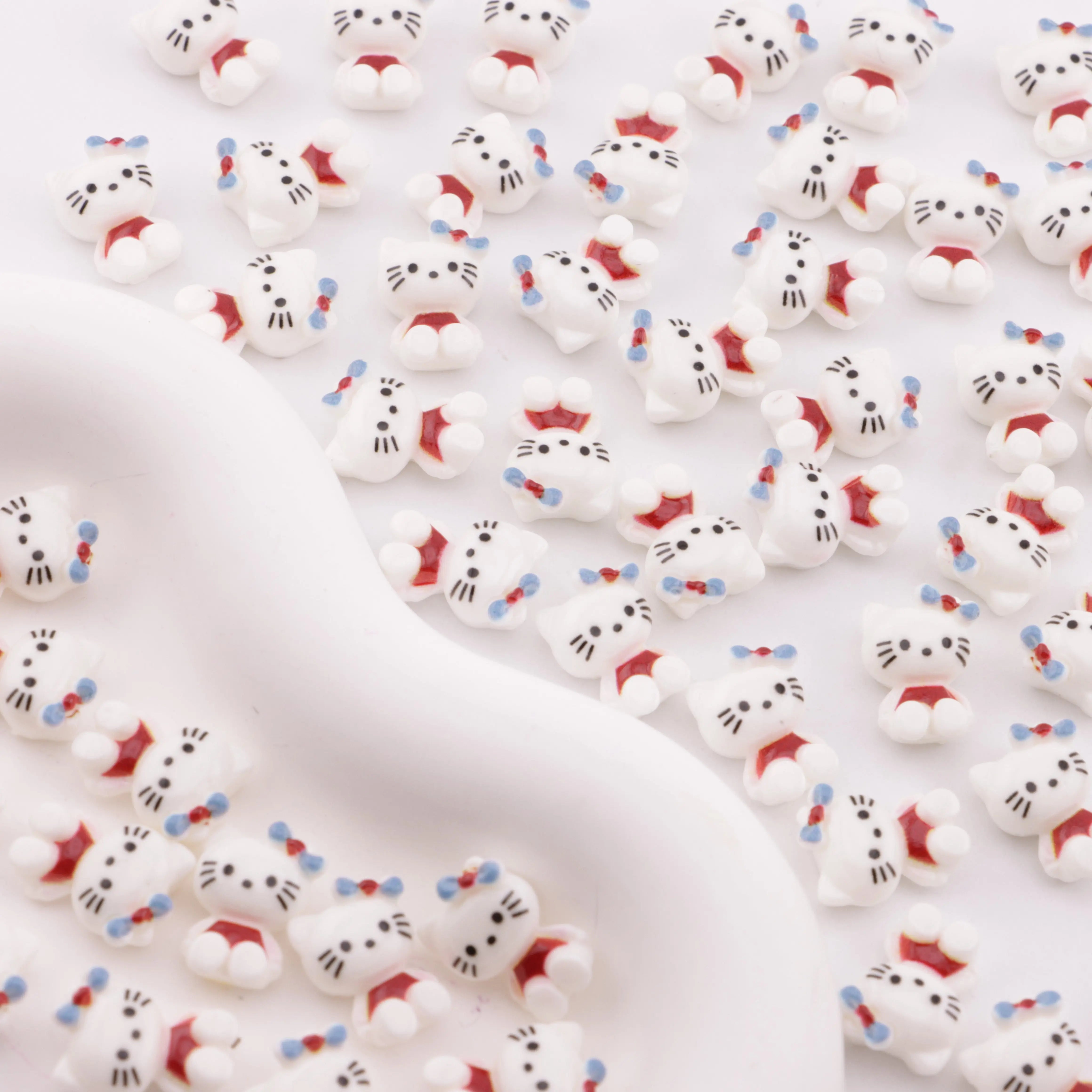 FS6311-10×14mm Hk Set Down Charms Sitting Kitty Patches - Zoe DIY Wholesale