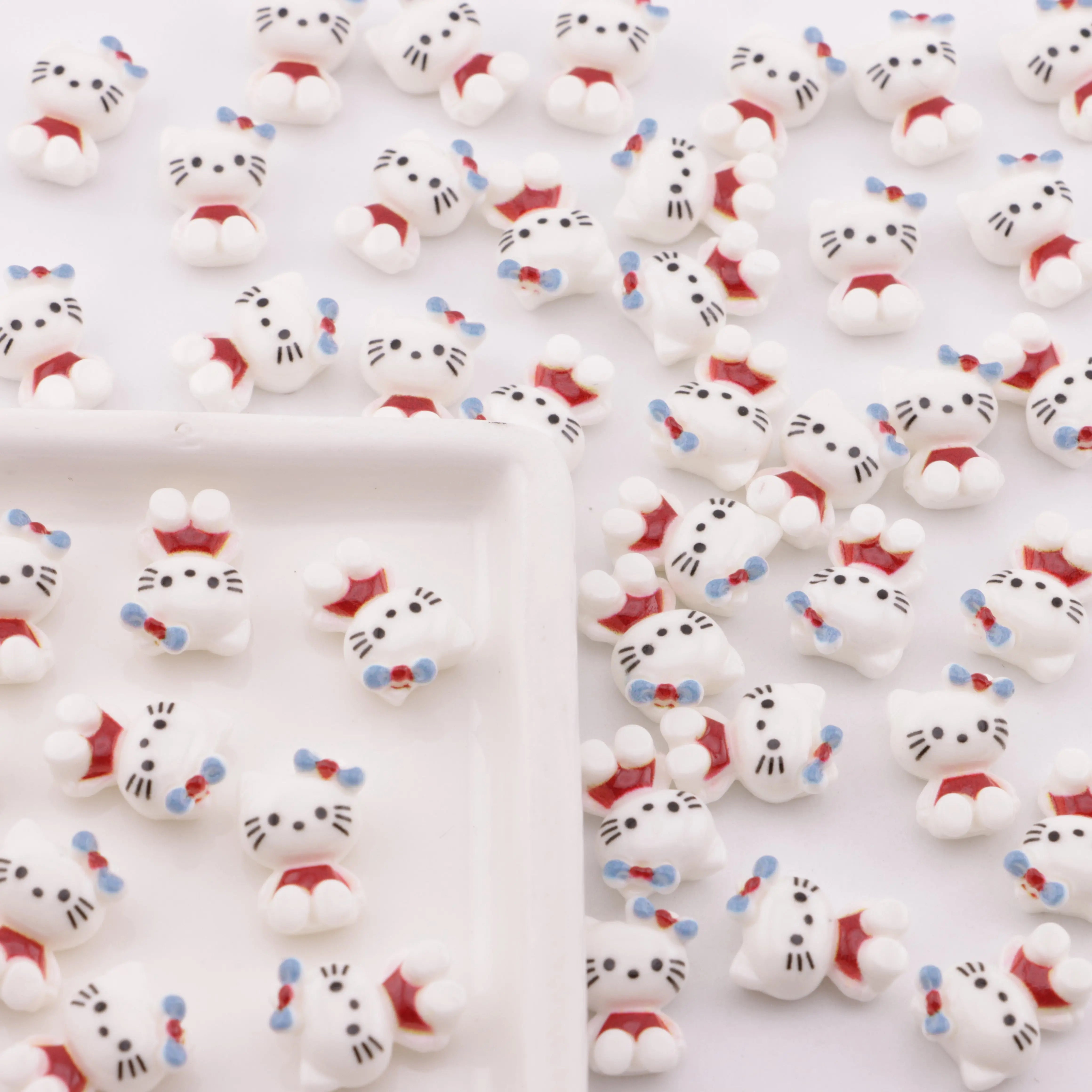 FS6311-10×14mm Hk Set Down Charms Sitting Kitty Patches - Zoe DIY Wholesale