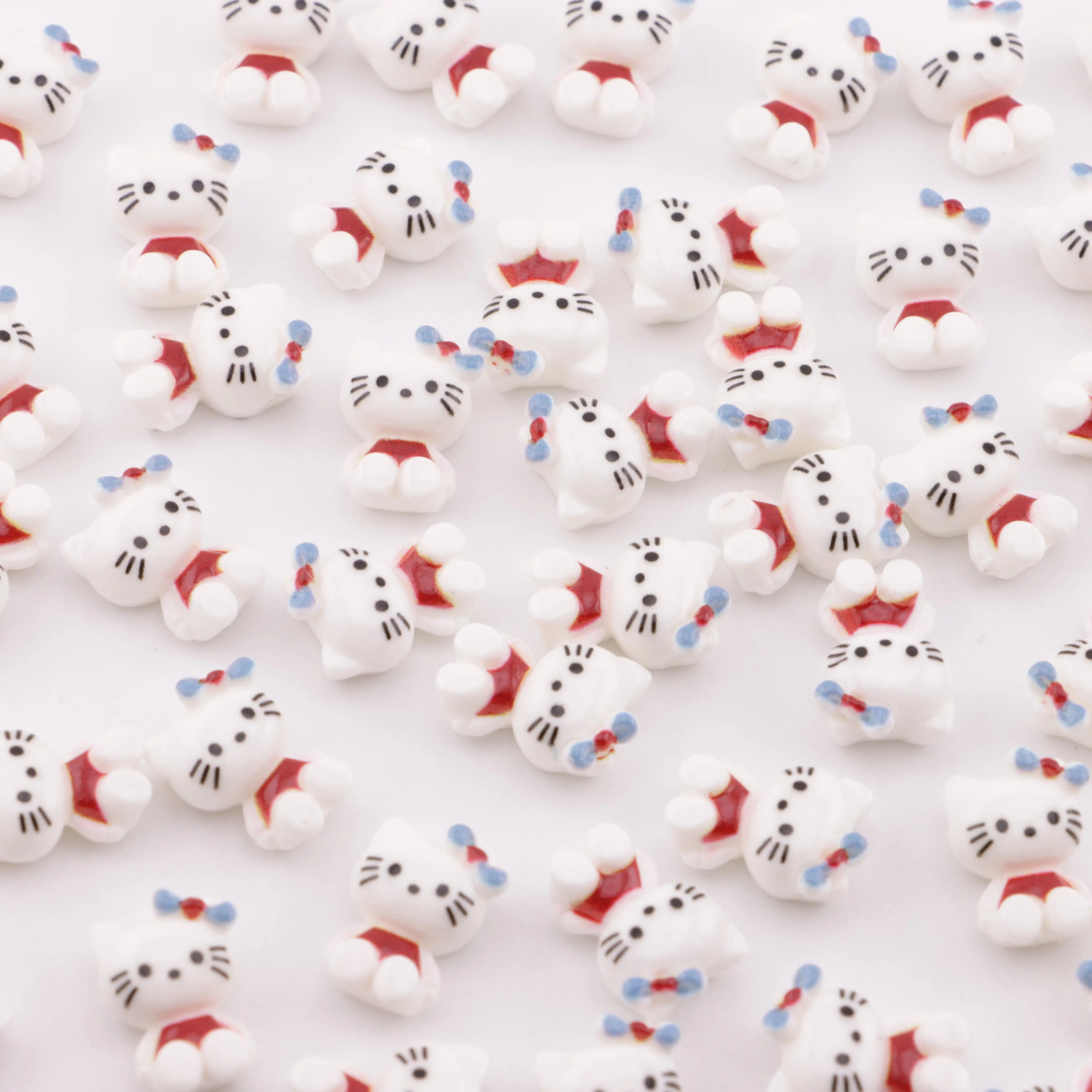 FS6311-10×14mm Hk Set Down Charms Sitting Kitty Patches - Zoe DIY Wholesale