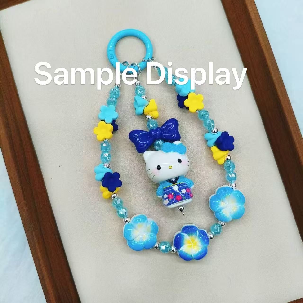 Acrylic Beads Gradient Colors Five-Petaled Flower in Painting Style,For Pen Toppers Or Keychain,Random Mix