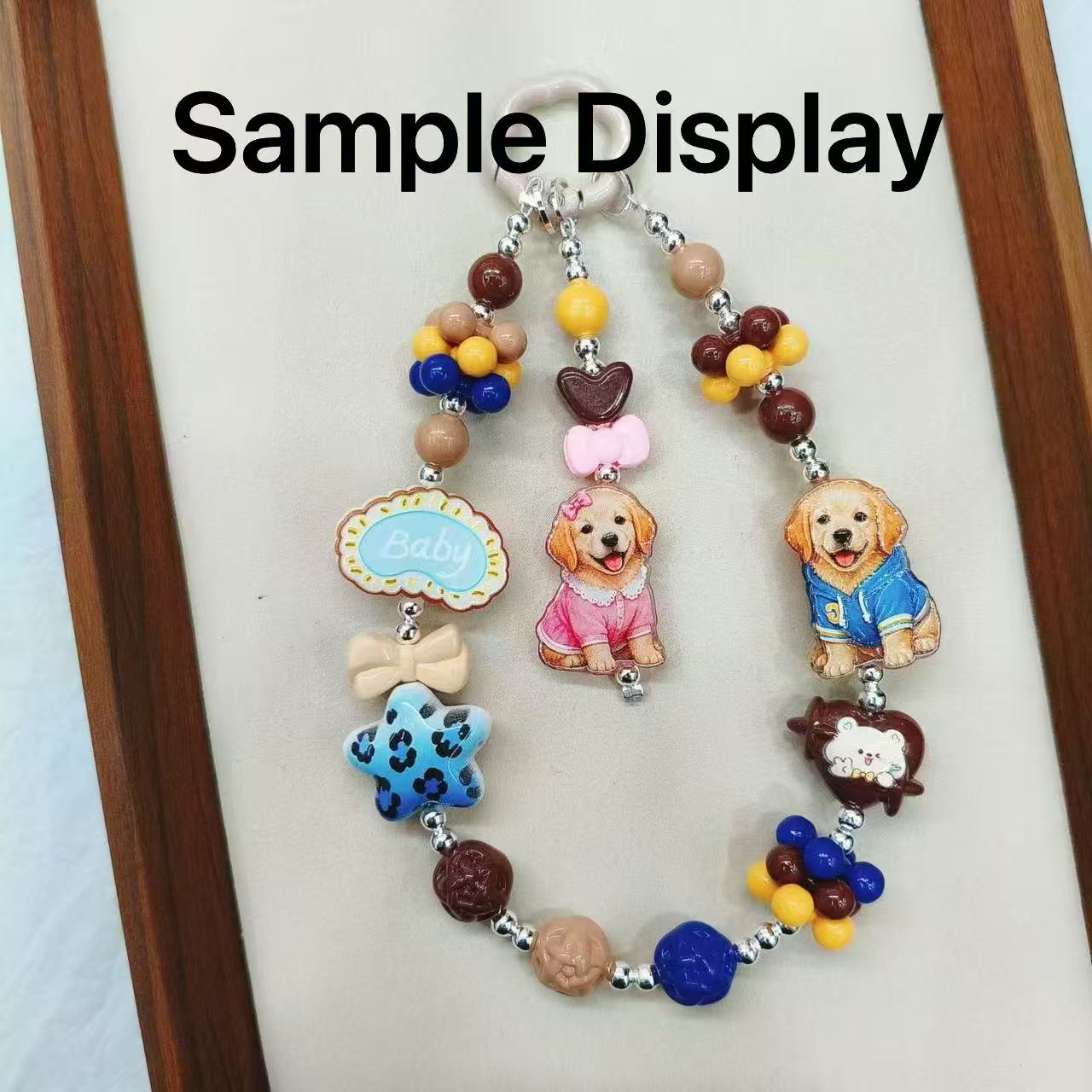 Semi-Clear Pet Dog Puppy in Various Clothes Acrylic Beads, Random Mix