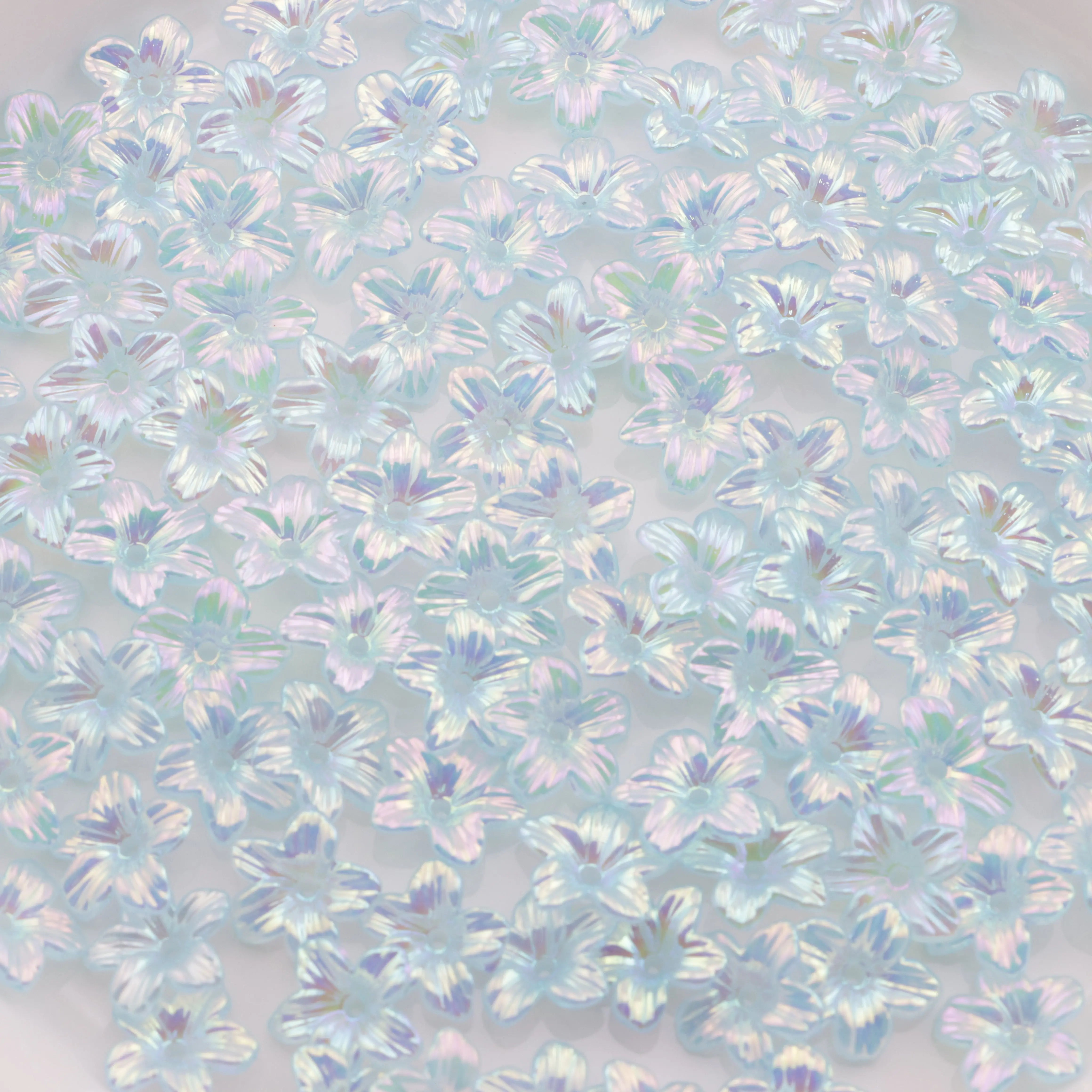 FS5512-11mm Ab Plated Small Flower With Holes - Zoe DIY Wholesale