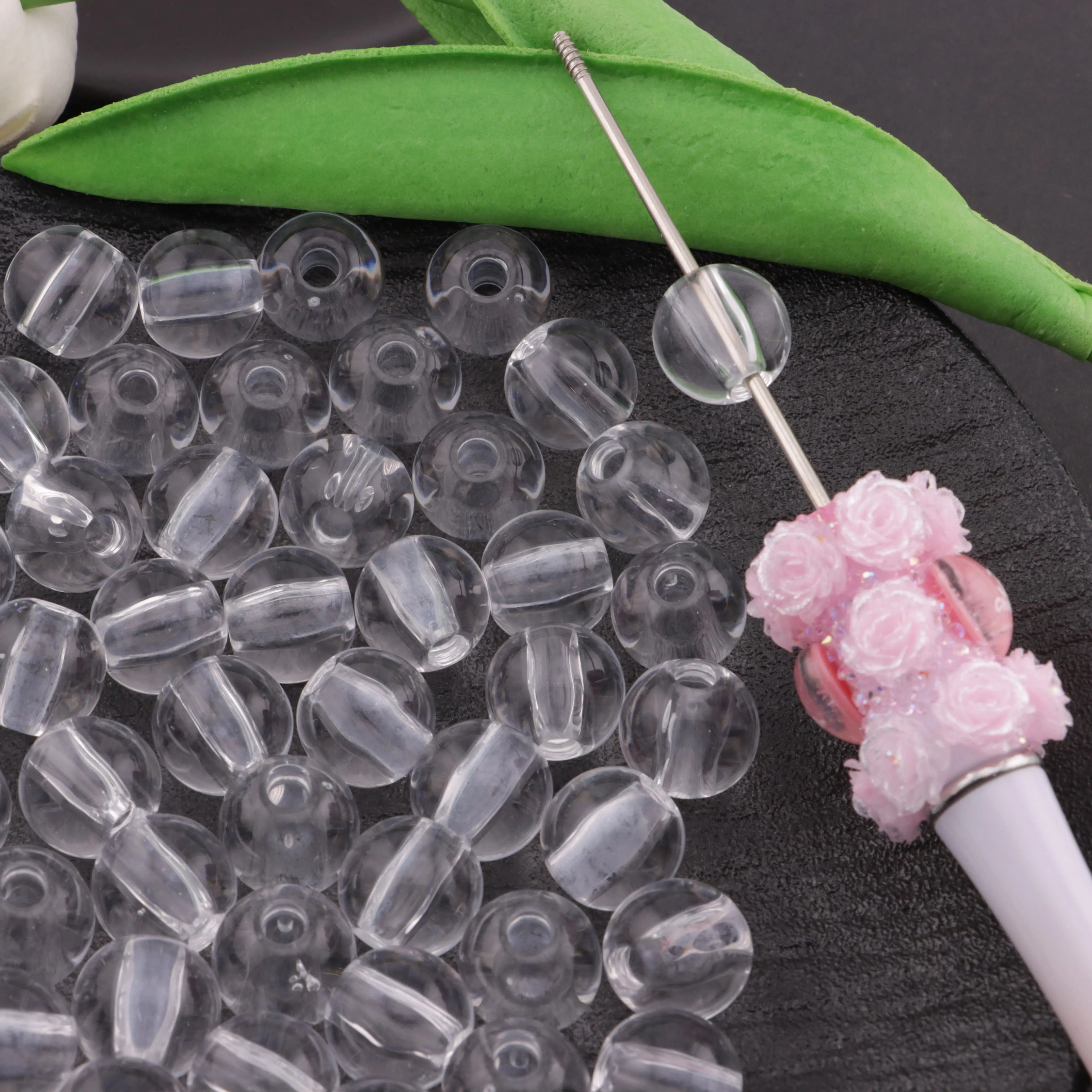 12mm Clear Round Based Beads Fit For Pen Zoe's DIY Shop