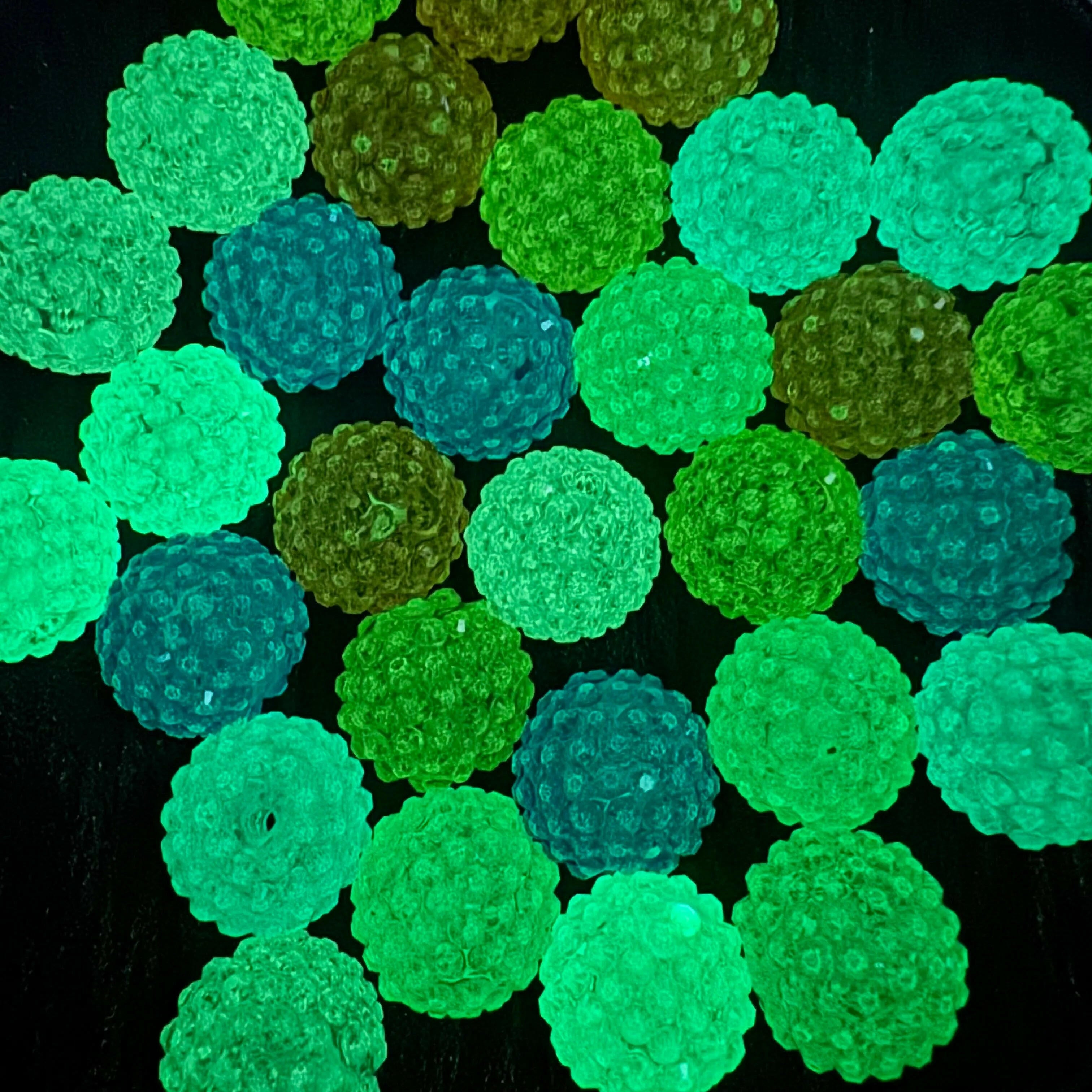 FS1955-20MM Glowing Acrylic Beads Fit For Beadable Pens Zoe's DIY Shop