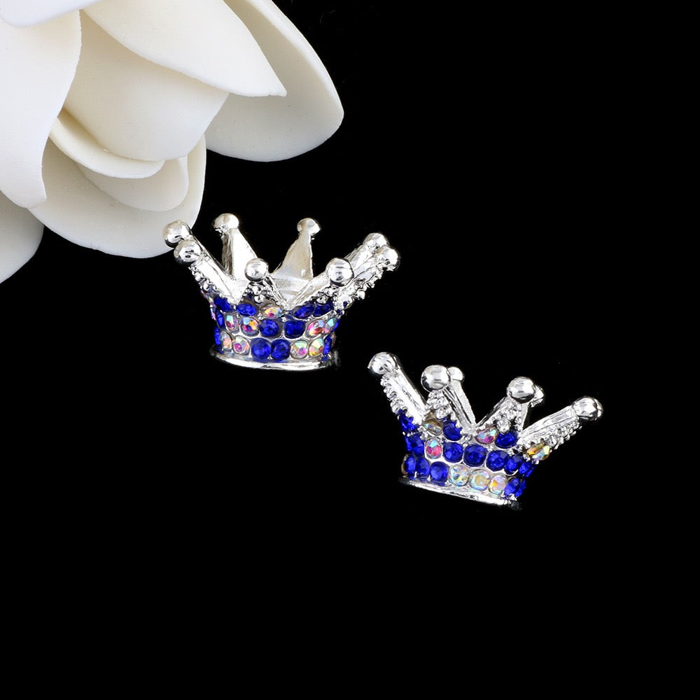 13×23×23mm Rhinestone Stone Metal Crown Spacers for Beads,Multi-Color