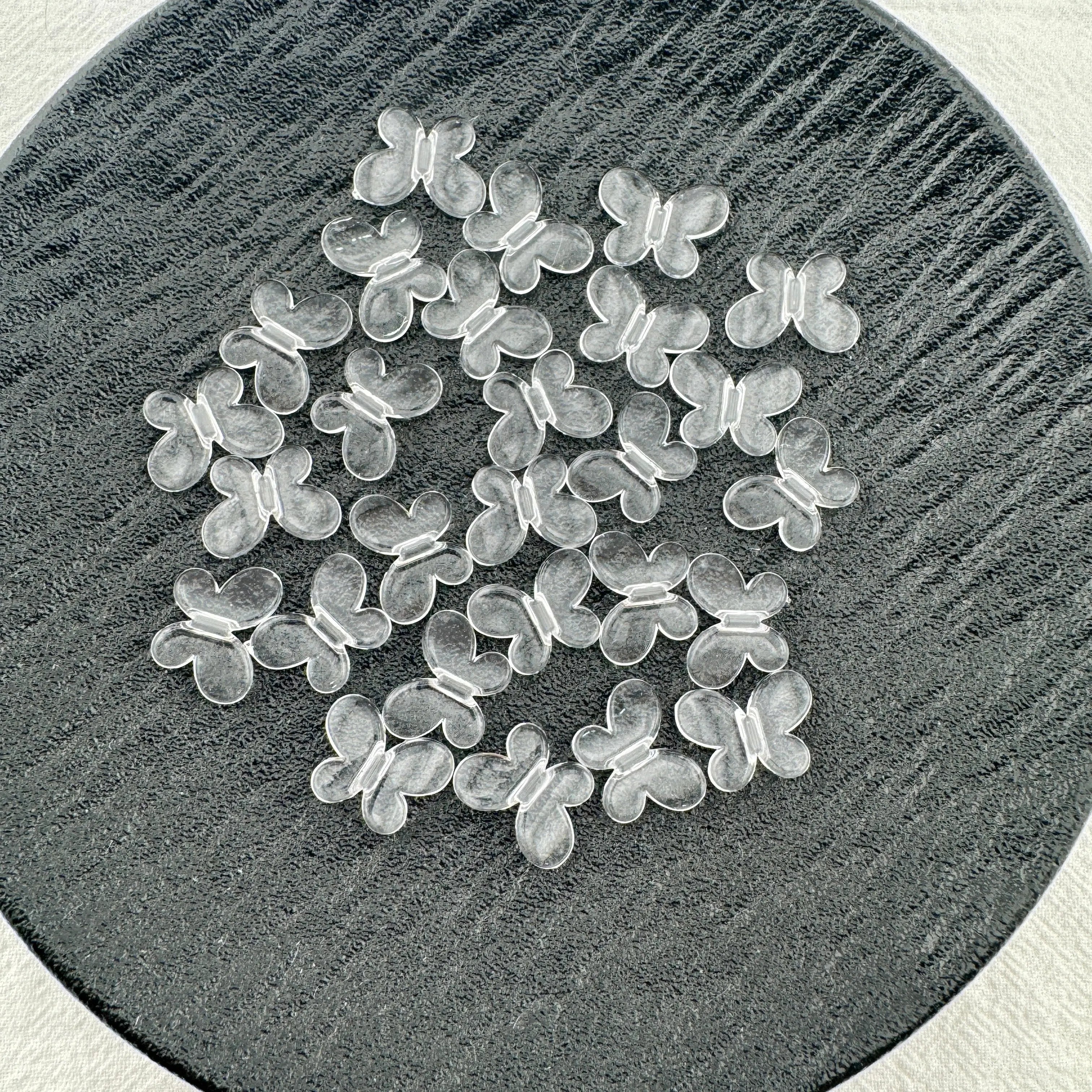 13*17mm Clear Small Butterfly Based Beads Zoe's DIY Shop