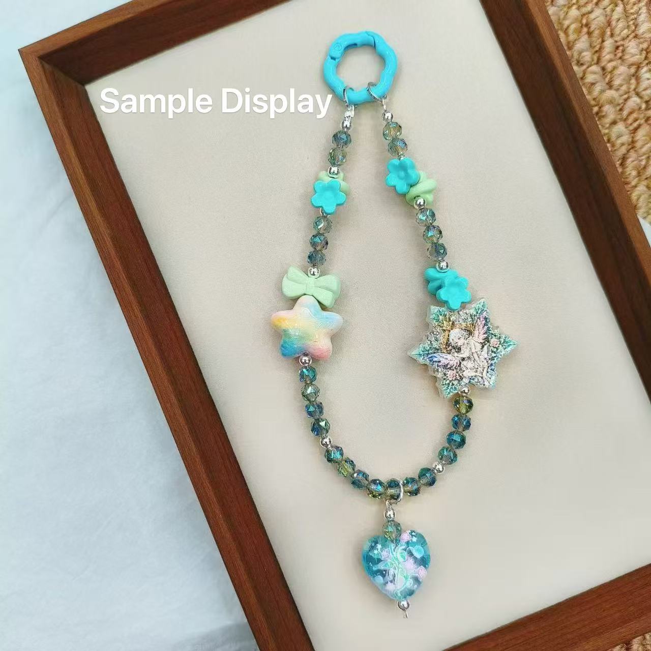Acrylic Beads with Dreamy Snowflake Series,For Pen Toppers Or Keychain ,Multi-Color Random Mix