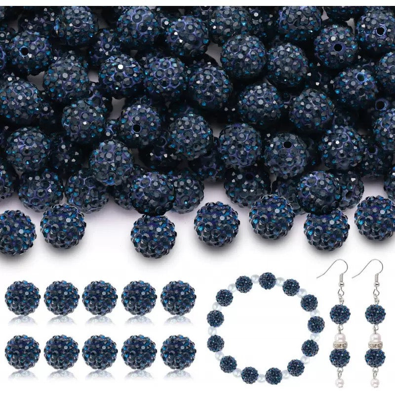 10mm Rhinestone Clay Beads For Jewelry Making Keychain Making