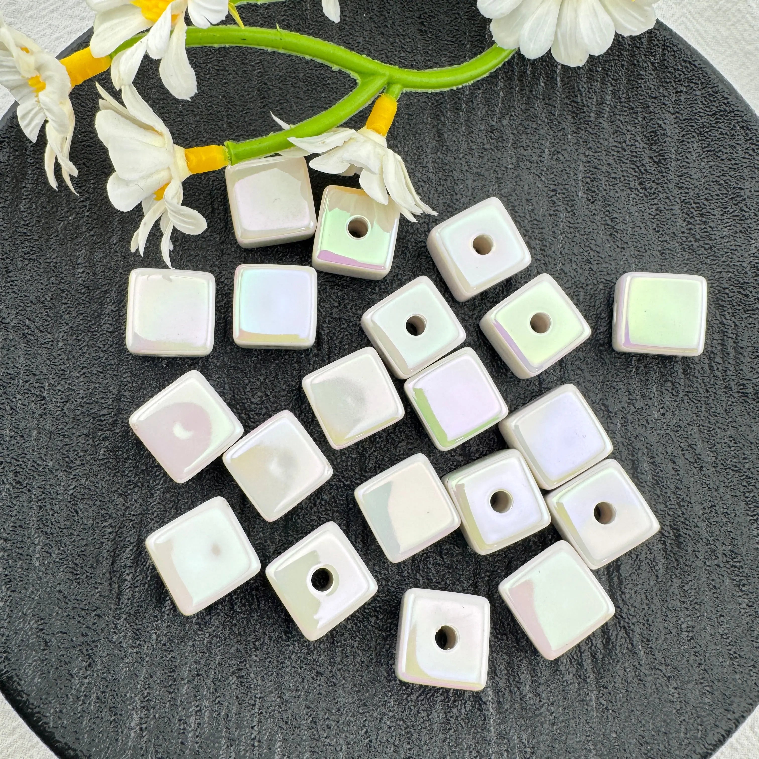 14×14mm UV Cube Acrylic Beads Zoe DIY Shop