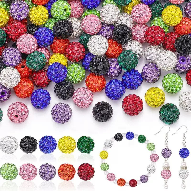 10mm Rhinestone Clay Beads For Jewelry Making Keychain Making