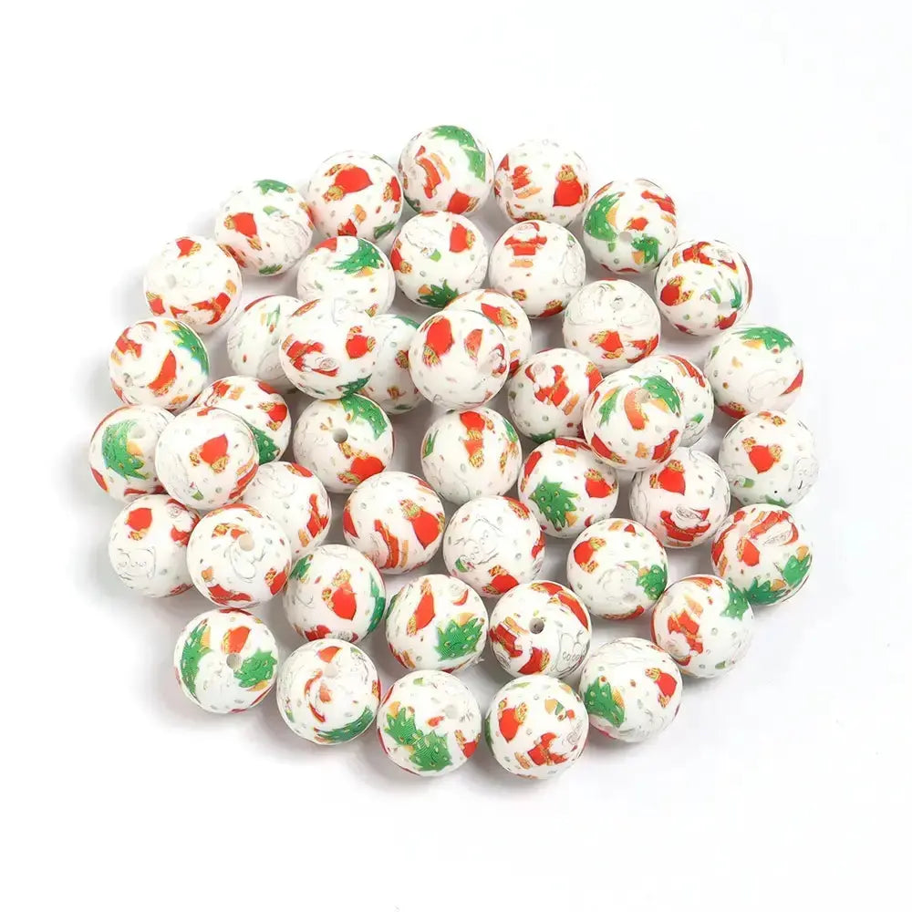 15MM Christmas Elk Silicone Beads for Pens, Necklaces and Bracelets Zoe DIY Wholesale