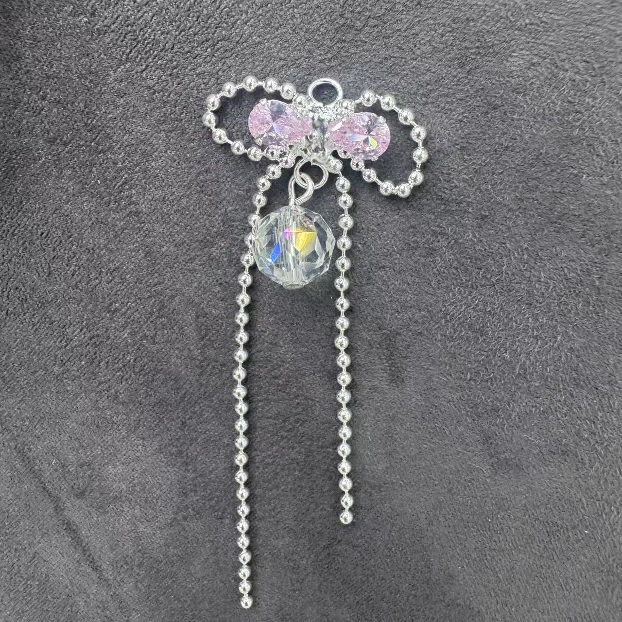 Crystal Glass Metal Charms For Making Earrings Or Pen Charms