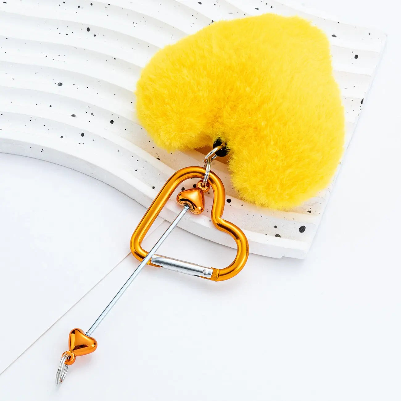 16*4.5cm Heart Plush Mountaineering Keychain Zoe's DIY Shop