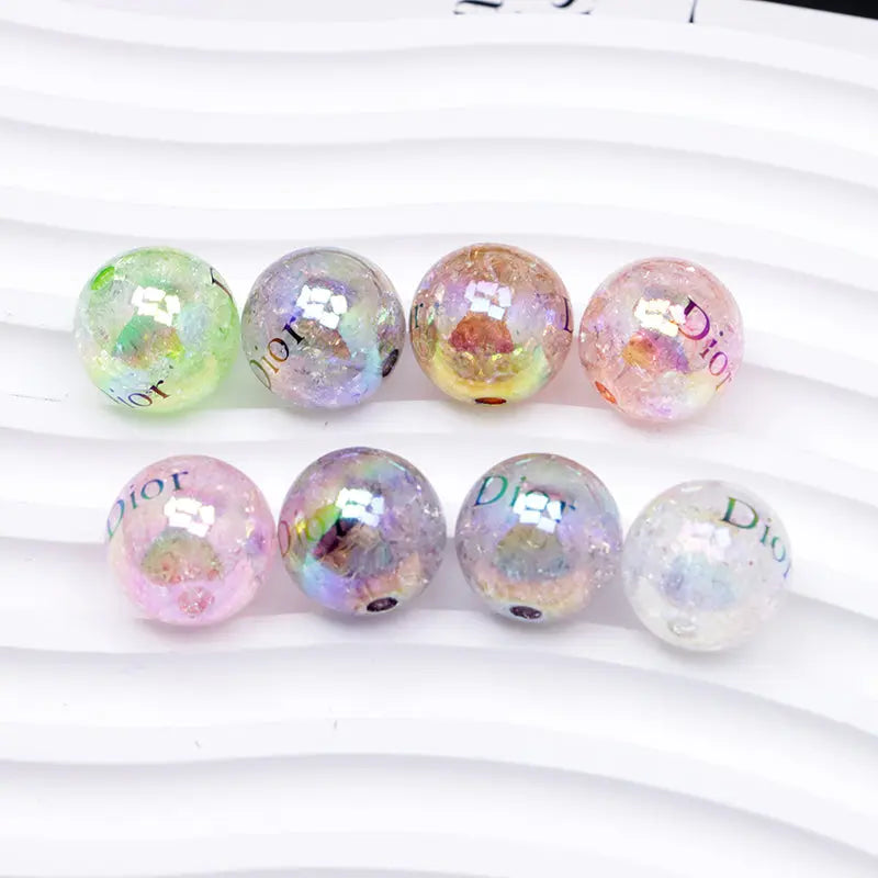 16mm Crackle Acrylic  Beads Zoe's DIY Shop