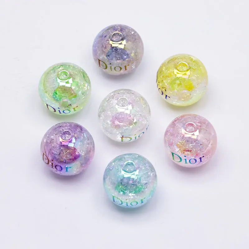 16mm Crackle Acrylic  Beads Zoe's DIY Shop
