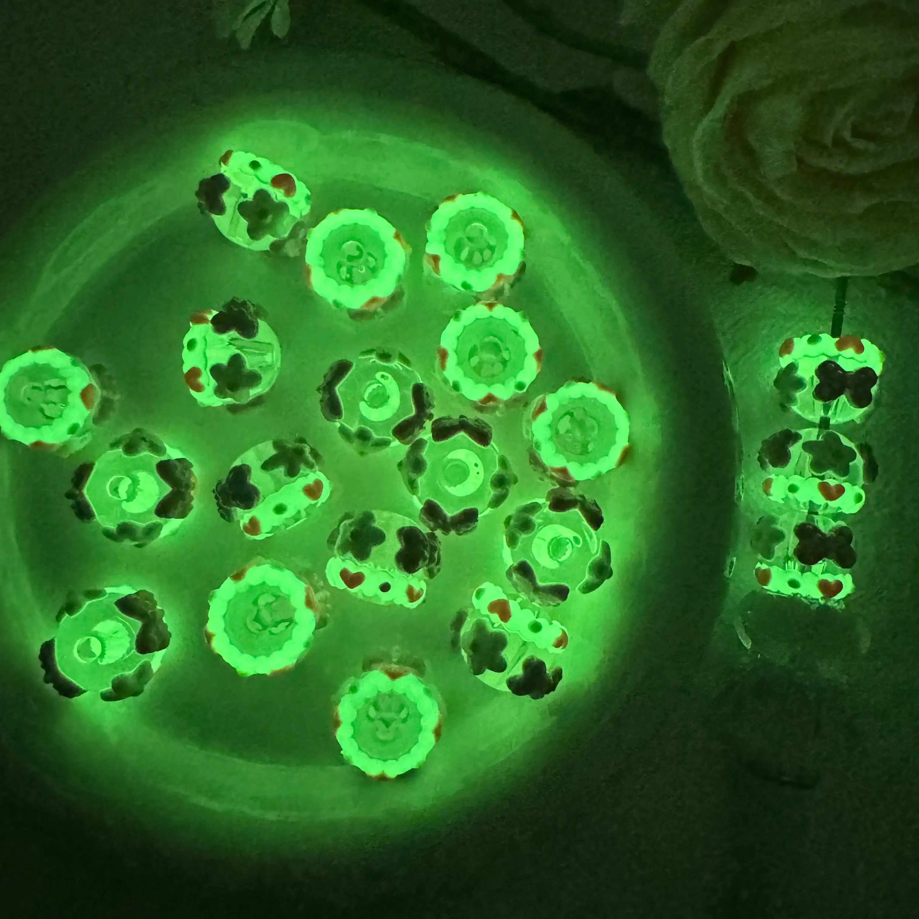 16mm Hand Painted Luminous Acrylic Beads ZoeDIY Shop