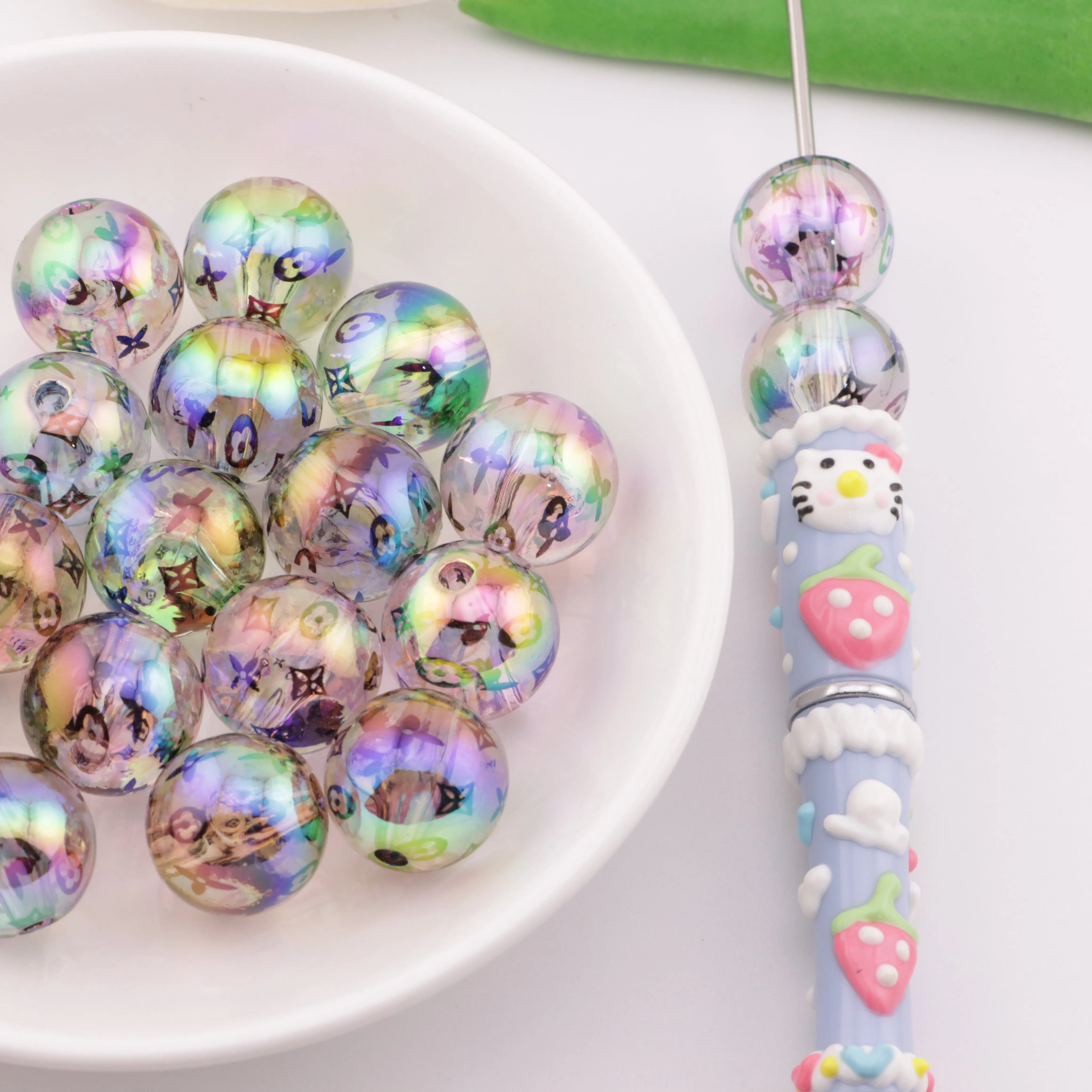 16mm Transparent Mixed-Color Acrylic Beads UV Zoe's DIY Shop