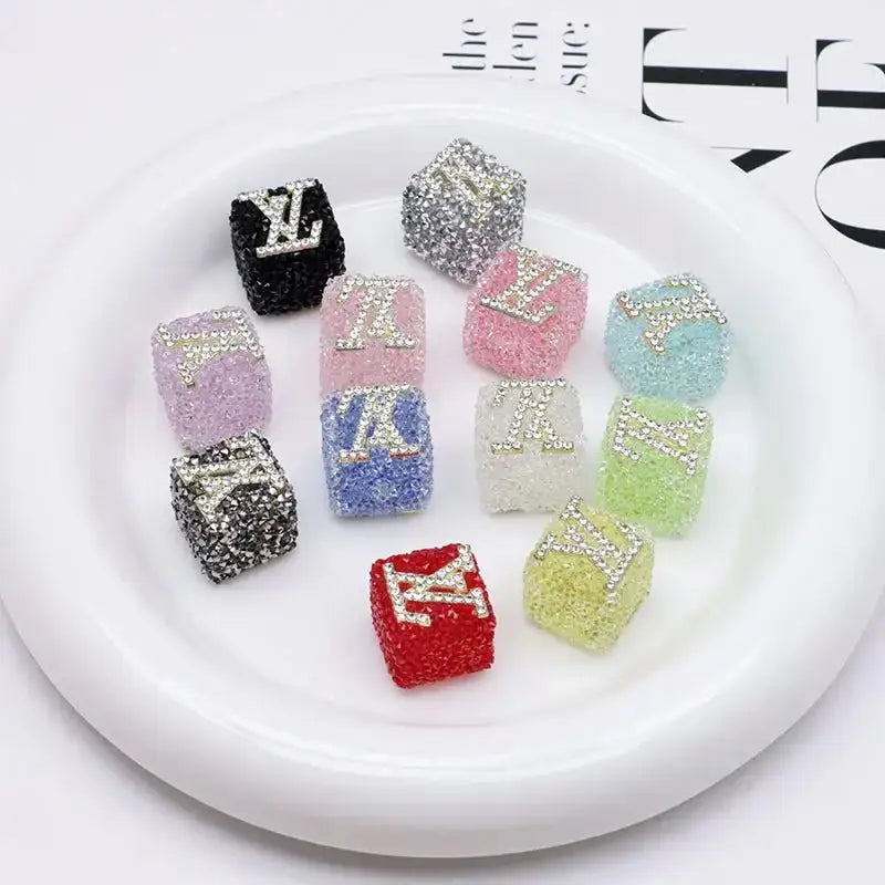 16mm LV Sugar Beads for Crafts DIY Bracelets Keychains Pens Jewelry Making Supplies -Zoe DIY Wholesale