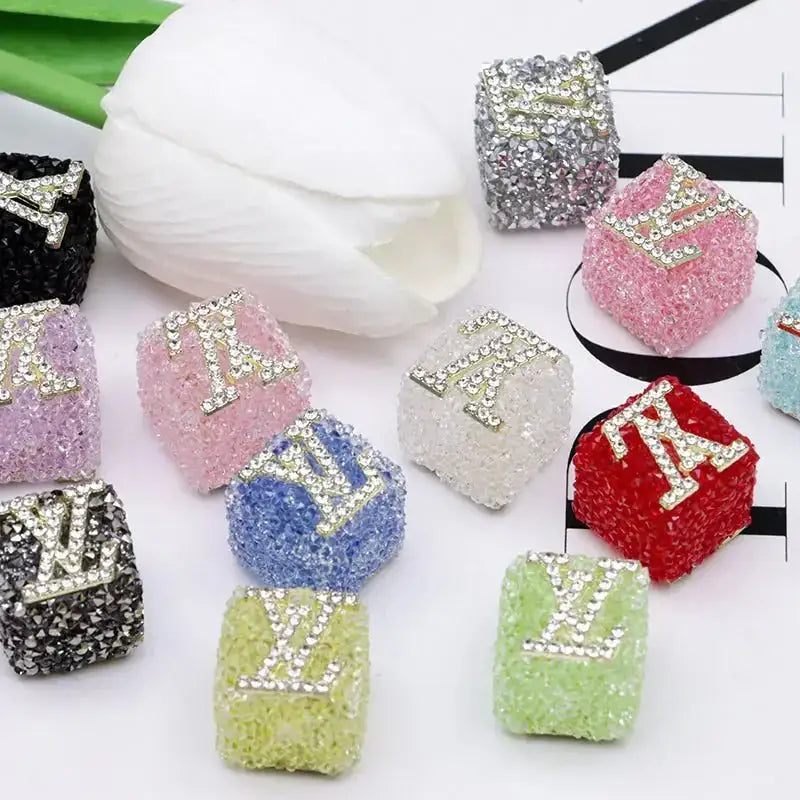 16mm LV Sugar Beads for Crafts DIY Bracelets Keychains Pens Jewelry Making Supplies -Zoe DIY Wholesale