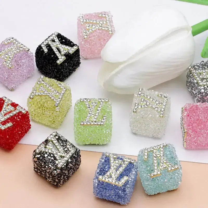 16mm LV Sugar Beads for Crafts DIY Bracelets Keychains Pens Jewelry Making Supplies -Zoe DIY Wholesale