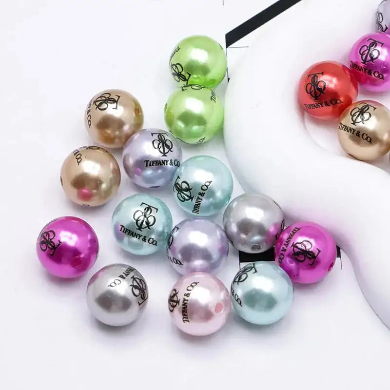 16mm Random Mixed Color Pearl Looking Acrylic Beads -Zoe DIY Wholesale