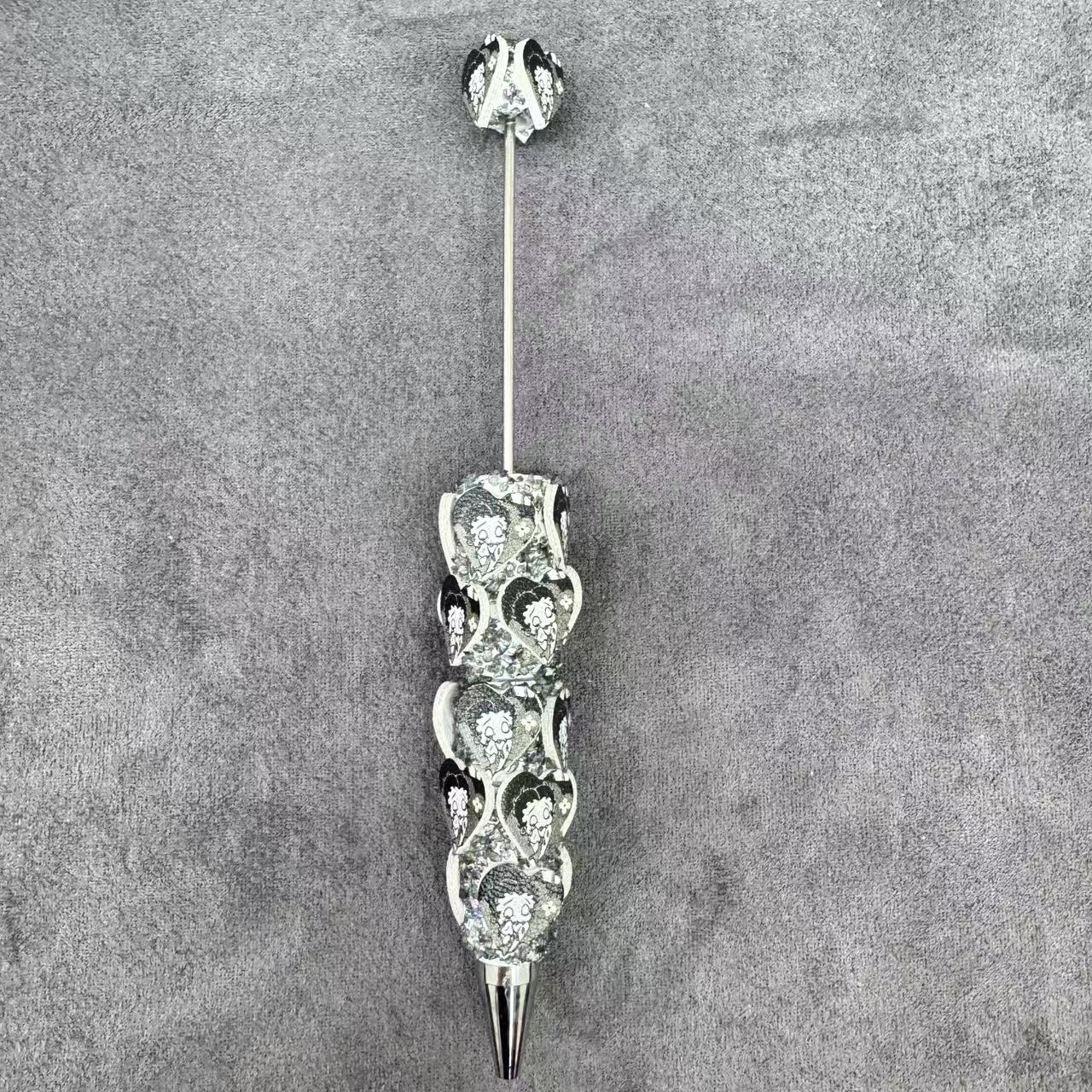 Betty Boop Face Print 3D Heart‑Shaped Sugar Clay Beadable Pens