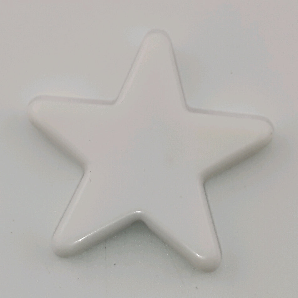 42MM Solid White Star Based Beads Fit For Beadable Pens