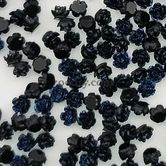 FS0976- 4MM Glowing Black Rose For Making Fancy Bead Or Fancy Pen