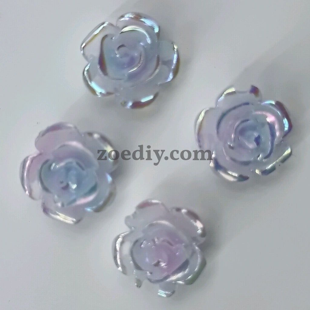 FS0914- 8mm Glowing Rose Mixed Color Charms Accessories For Making Fancy Beads