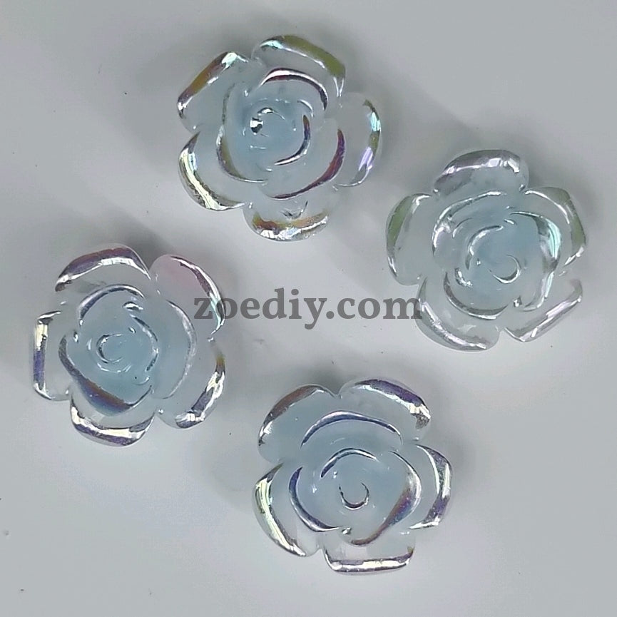 FS0914- 8mm Glowing Rose Mixed Color Charms Accessories For Making Fancy Beads